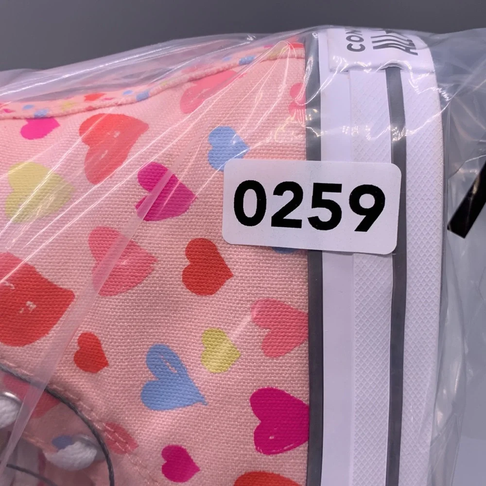 Converse Kids Sneakers - Pink with Multicolor Hearts - Picture 14 of 14